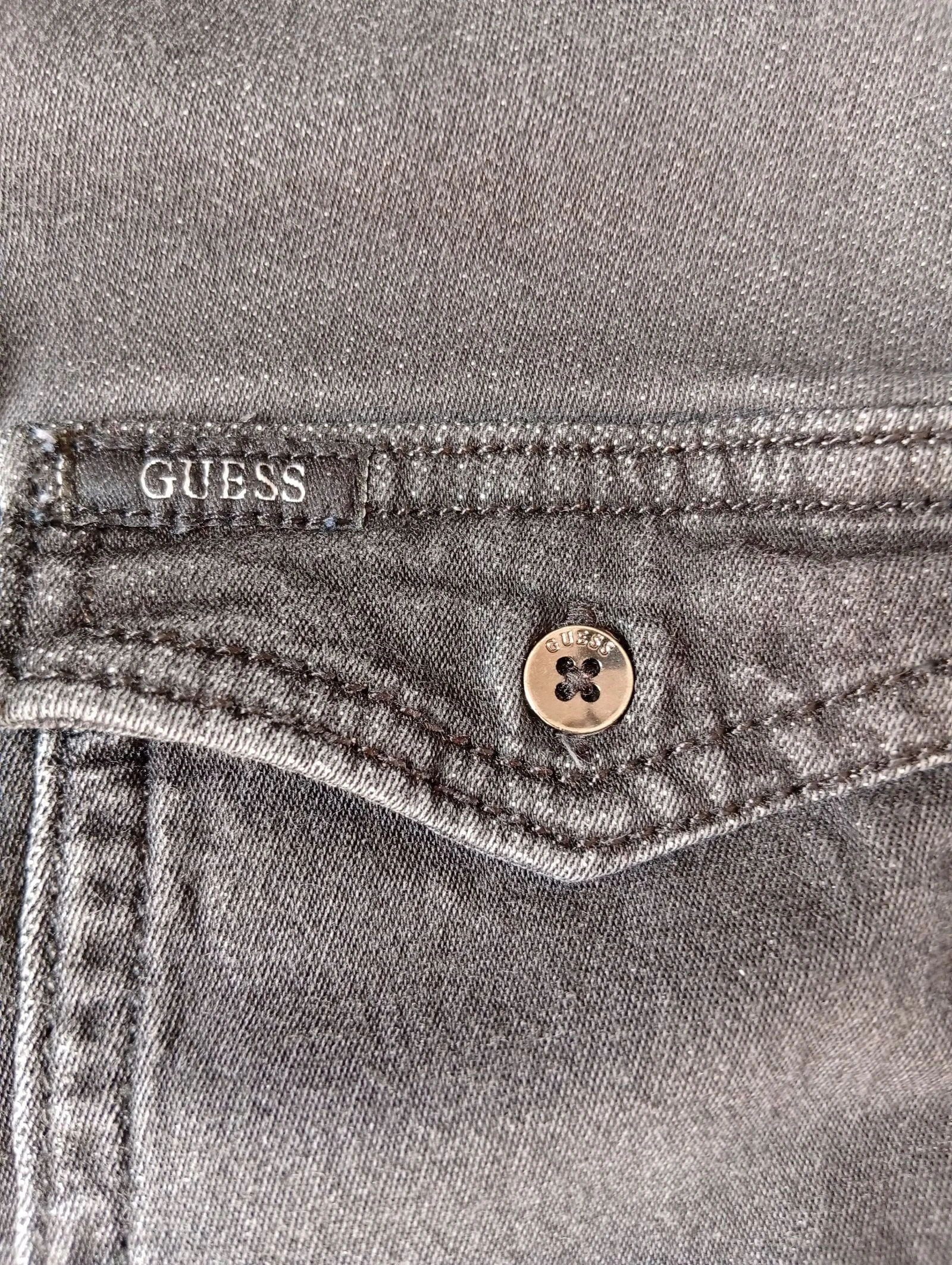 Camisa de Jean GUESS Negra Enjuagada Slim Fit - Talla XS – photo 7